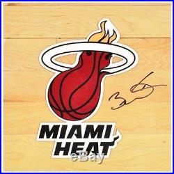 Dwyane Wade AUTO Miami Heat Autographed 12 x 12 Floor Piece with Logo MM COA