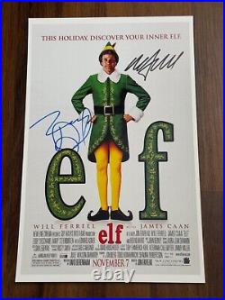 ELF MOVIE POSTER 11x17 SIGNED & AUTHENTICATED with COA