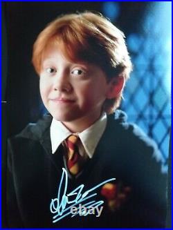 EXCELLENT RUPERT GRINT in HARRY POTTER Genuine signed 12x8 with coa SUPERB