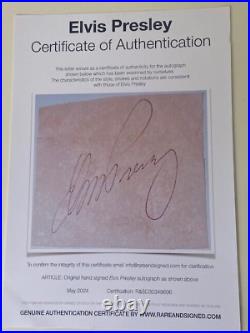 EXTREMELY EXTREMELY RARE Elvis Hand-Signed Autograph WITH COA