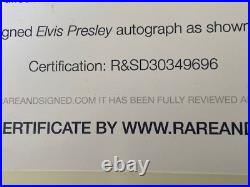 EXTREMELY EXTREMELY RARE Elvis Hand-Signed Autograph WITH COA