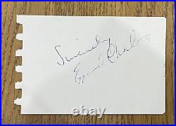 EZZARD CHARLES original signed autograph book page (with COA)