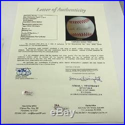 Earl Averill Single Signed Autographed Baseball With JSA COA