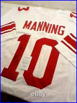 Eli Manning Autographed Signed NY Giants White Jersey PRISTINE! Comes With COA