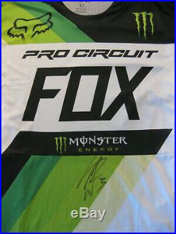 Eli Tomac Supercross, Motocross, signed, autographed Monster jersey, COA with proof