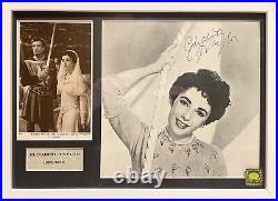 Elizabeth Taylor, Famous Actress, Framed Hand Signed Photo (12'X9') With COA