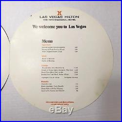 Elvis Presley Autographed 1972 Las Vegas Hilton Menu With COA
