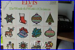 Elvis Presley Original Autograph Signed Christmas Record Album With Coa Excellen