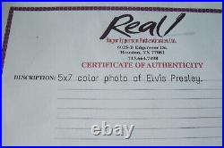 Elvis Presley Original Signed Autograph With Coa Mint 5 X 7 From Estate Sale