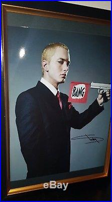 Eminem Hand Signed With Coa Original Framed 8x10 Autographed Photo