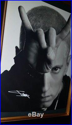 Eminem Hand Signed With Coa Original Rare Autographed Framed 8x10 Photo