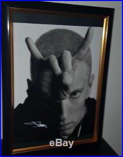Eminem Hand Signed With Coa Original Rare Autographed Framed 8x10 Photo
