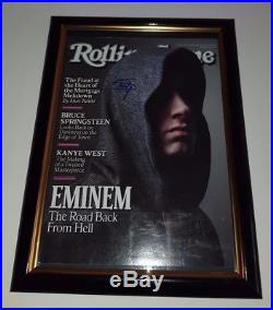 Eminem Hand Signed With Coa Rare Framed Autographed Rolling Stone Magazine