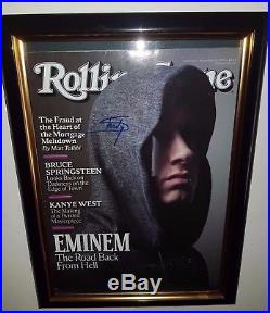 Eminem Hand Signed With Coa Rare Framed Autographed Rolling Stone Magazine