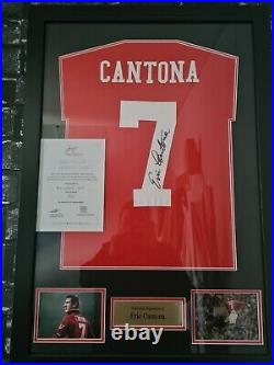 Eric Cantona Signed Framed Shirt With Coa