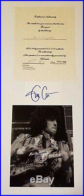 Eric Clapton Hand Signed Photo With Autographed 3x5 Card With COA