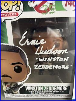 Ernie Hudson Signed Winston Ghostbusters Funko With Character Name With COA