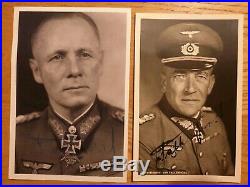 Erwin Rommel + Von Falkenhorst With COA Signed Photo Autograph Wermacht Hitler