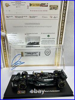 F1 Mercedes W14 Scale Model, Signed By Lewis Hamilton with COA