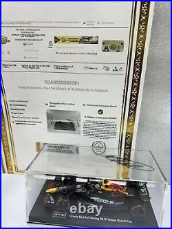 F1 Red Bull RB19 2023 Scale Model, Signed By Max Verstappen with COA