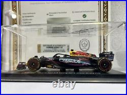 F1 Red Bull RB19 2023 Scale Model, Signed By Max Verstappen with COA