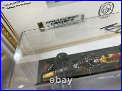 F1 Red Bull RB19 2023 Scale Model, Signed By Max Verstappen with COA