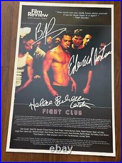 FIGHT CLUB Signed Movie Poster 11x17 with COA Authentic Memorabilia