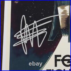 FOO FIGHTERS POSTER 11x17 SIGNED & AUTHENTICATED with COA