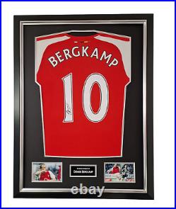 FRAMED Legend Dennis Bergkamp Signed Shirt Autographed Jersey WITH coa