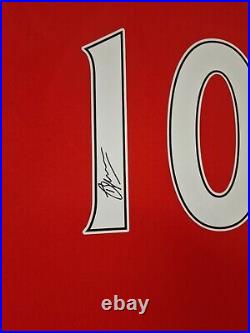 FRAMED Legend Dennis Bergkamp Signed Shirt Autographed Jersey WITH coa