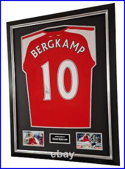 FRAMED Legend Dennis Bergkamp Signed Shirt Autographed Jersey WITH coa