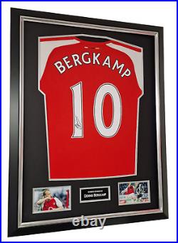 FRAMED Legend Dennis Bergkamp Signed Shirt Autographed Jersey WITH coa