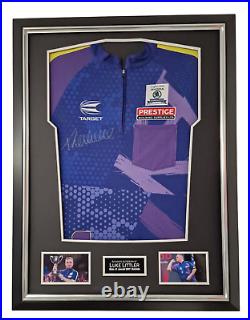 FRAMED Luke Littler Signed SHIRT Autographed Jersey THE NUKE with COA