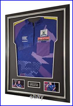 FRAMED Luke Littler Signed SHIRT Autographed Jersey THE NUKE with COA