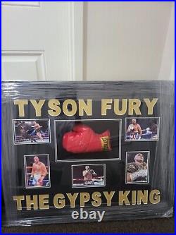 FRAMED Tyson Fury Signed Glove Autographed Display with COA