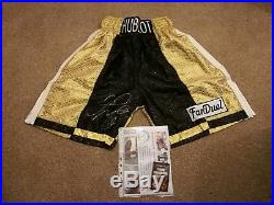 Floyd Mayweather signed shorts/trunks with COA Boxing