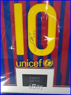 Football memorabilia LIONEL MESSI of Barcelona Signed Shirt Autograph with COA