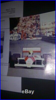 Formula 1's Ayrton Senna, Signed Color Photo With COA, Brazil Vintage! Rare