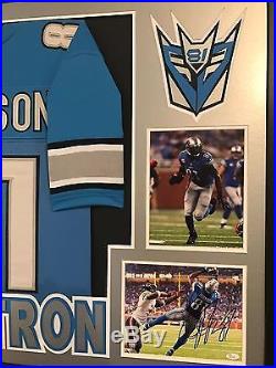 Framed Calvin Johnson Detroit Lions Jersey With Autographed Signed 8x10 Jsa Coa