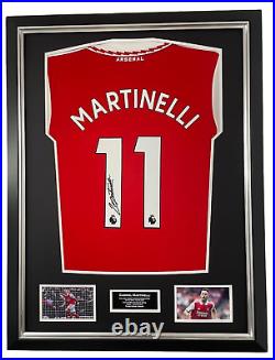 Framed Gabriel Martinelli Signed Shirt Autographed Jersey with COA