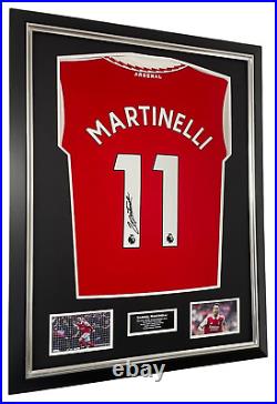 Framed Gabriel Martinelli Signed Shirt Autographed Jersey with COA