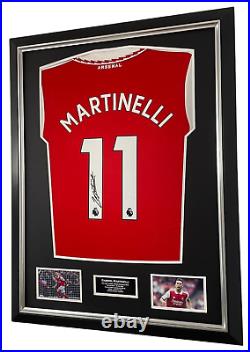 Framed Gabriel Martinelli Signed Shirt Autographed Jersey with COA