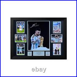 Framed LIONEL MESSI Signed Photo Picture Autographed Display With COA