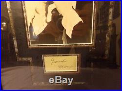 Framed Orig. 20th Century Photo & Autograph of Comedian Groucho Marx with COA