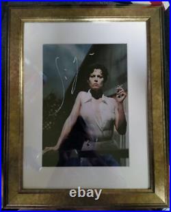 Framed & Signed Photo 20x30cm. Sigourney Weaver with COA Autographed Photo