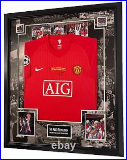 Framed Sir ALEX FERGUSON of United 2008 Signed Shirt Autographed Jersey with COA