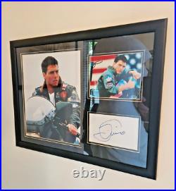 Framed Tom Cruise signature with photograph and COA Top Gun autograph
