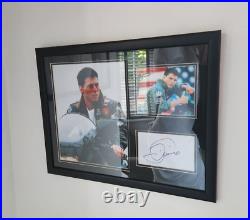 Framed Tom Cruise signature with photograph and COA Top Gun autograph
