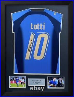 Francesco Totti Italy Signed Shirt Autographed Jersey With COA