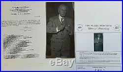 Frank Lloyd Wright Hand Signed 5x10 Photo To Apprentice Dated 1958 With 2 Coa's
